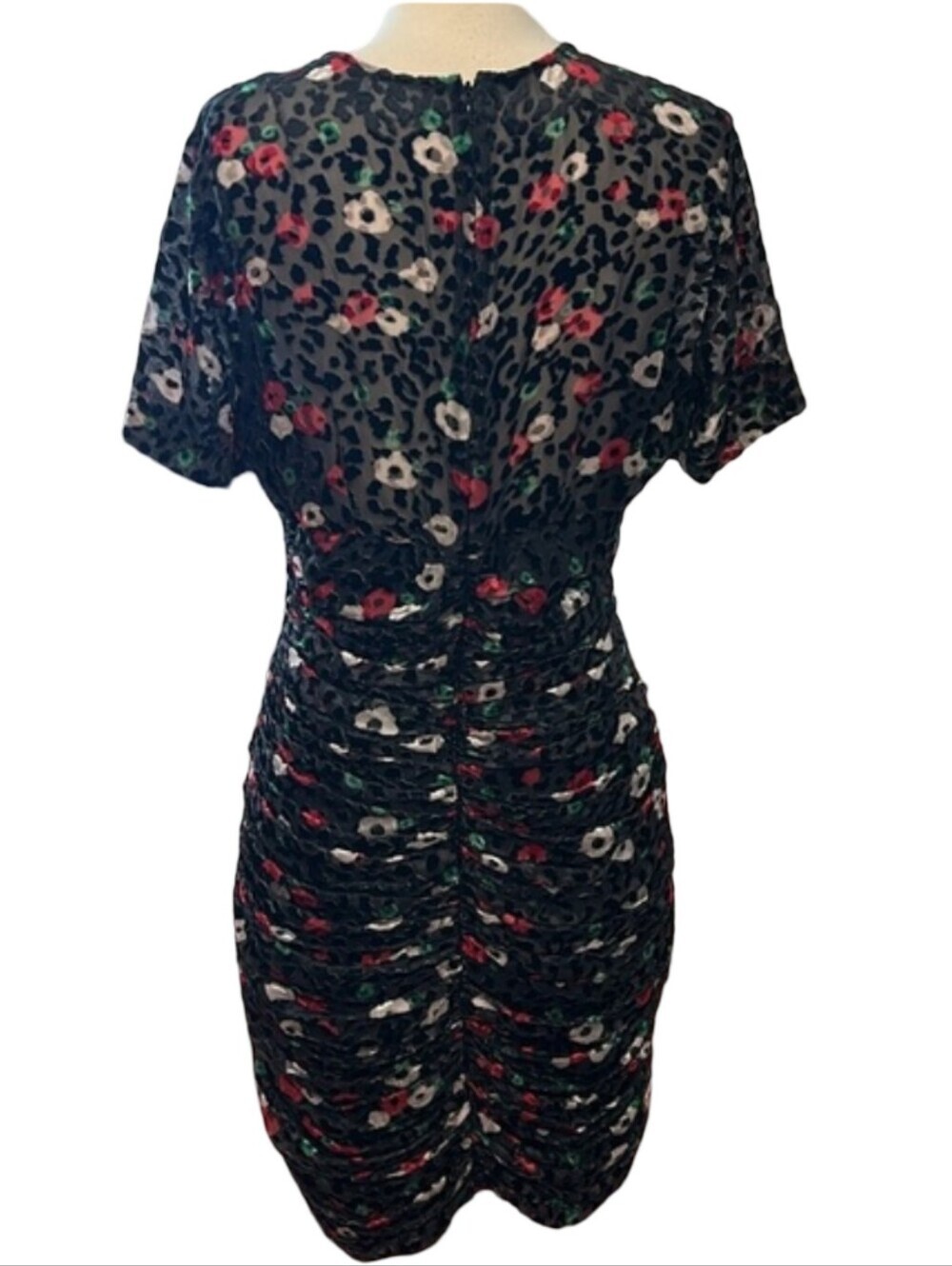 The Kooples Paris "Fleur Naïve" burnout velvet dress Size FR 3 US 8 - Picture 8 of 11